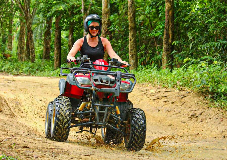 KhaoLak:ATV, ZipLine, & Rafting Adventure Monkey Cave Temple - The Song Phraek River rafting run