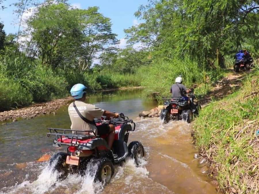 KhaoLak:ATV, ZipLine, & Rafting Adventure Monkey Cave Temple - Lunch beside the Song Phraek River