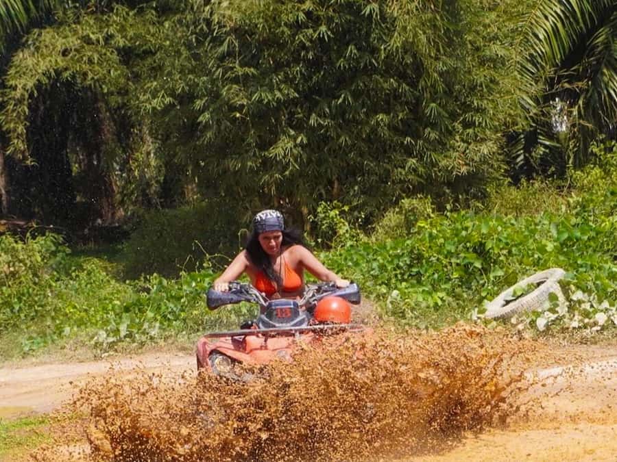 KhaoLak:ATV, ZipLine, & Rafting Adventure Monkey Cave Temple - The 30-minute ATV ride