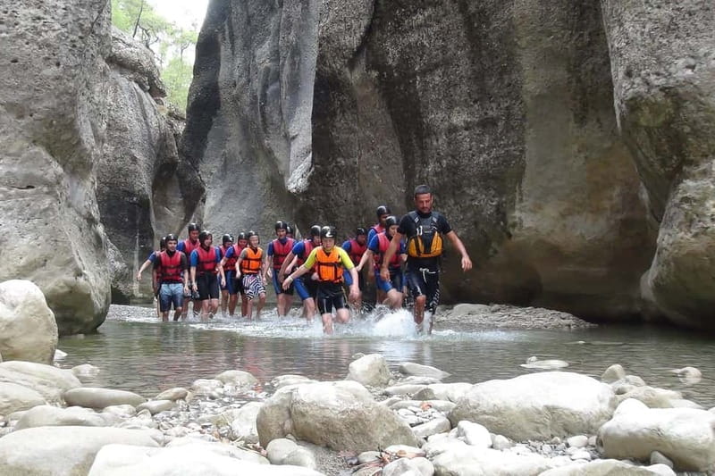 Koprulu Canyon Rafting and Canyoning incl. Lunch w/Transfer - Walking to the River and Starting the Rafting Run