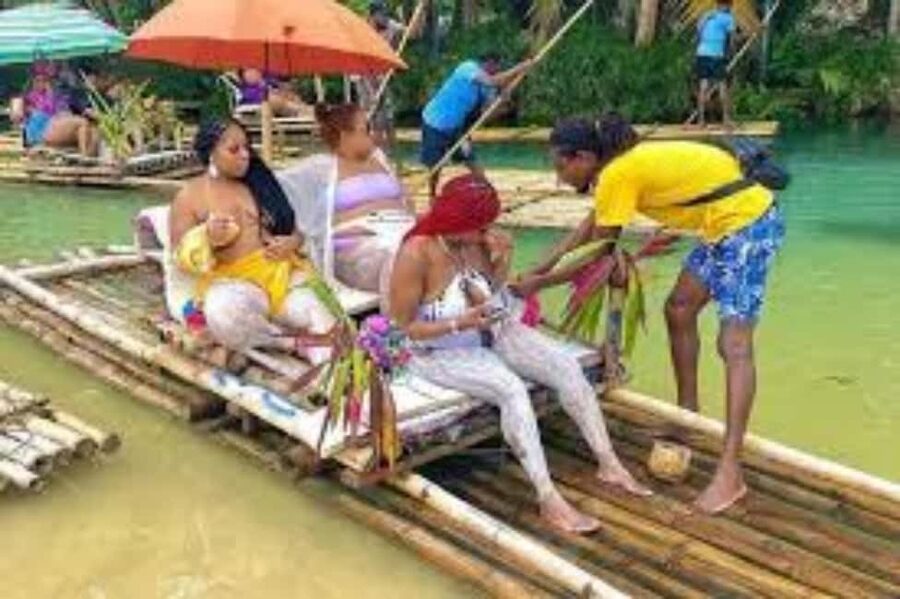 Montego Bay, Jamaica: Bamboo Rafting with Foot Massage - Floating through Cornwall County at an easy pace