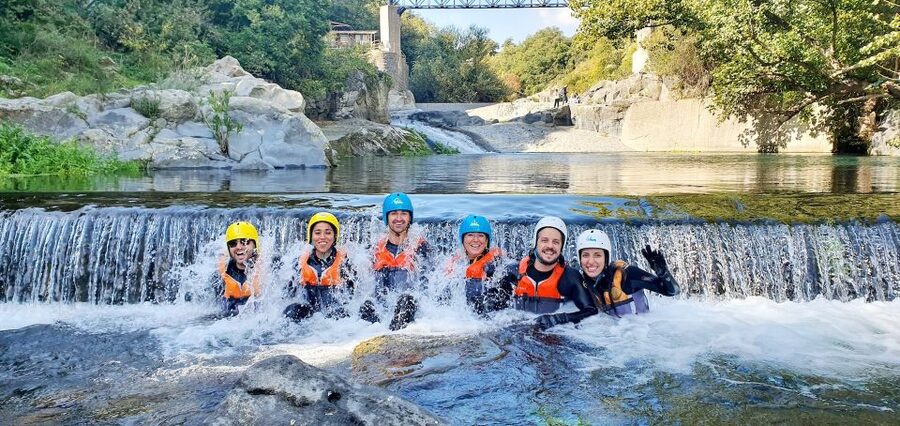 Motta Camastra: Alcantara Gorges Body Rafting and River Trek - Small waterfalls and rapids on the upstream route
