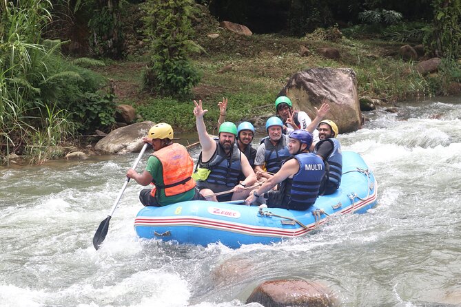 Phuket Adventure with White Water Rafting, Monkey cave and Zip Line+Optional ATV - A 150-meter zipline among the trees