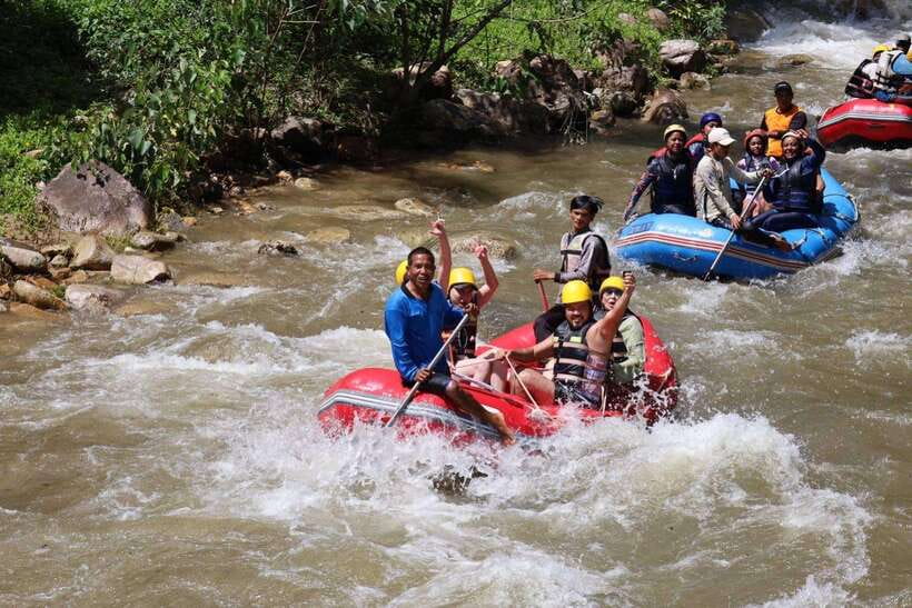 Phuket: Rafting 5KM and ATV Ride 30MIN Adventures - The short Flying Fox zipline
