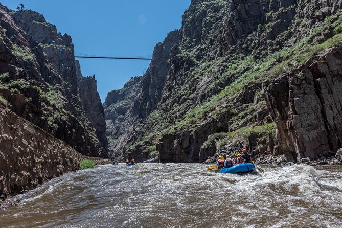 Professionally Guided High Adventure Rafting Trip - Royal Gorge - The first Arkansas River section: learning to paddle as a crew