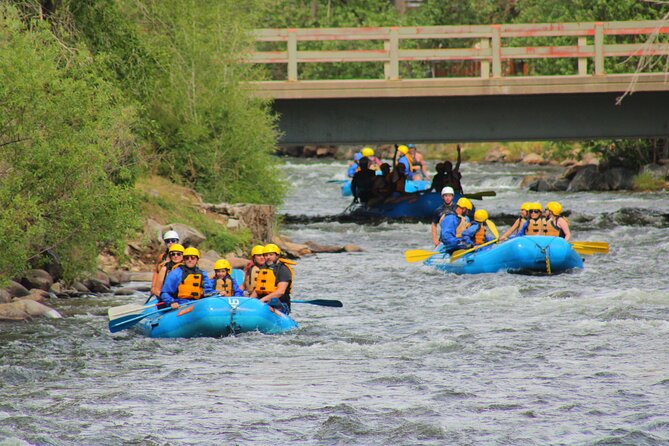 Raft the Beginner stretch on Clear Creek! - Mining landmarks between the rapids