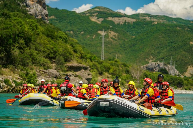 Rafting Vjosa River Gjirokastër Albania ARG - Langarica canyon, caves, and sulfur springs