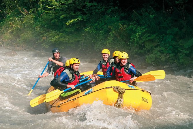 River Rafting Lütschine in Bernese Oberland - Getting suited up for cold glacial water