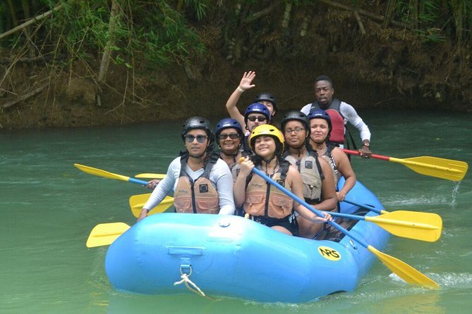 River Rapids Waterfalls Rafting and Beach Adventure - Bamboo shade, river rest, and the rope swing