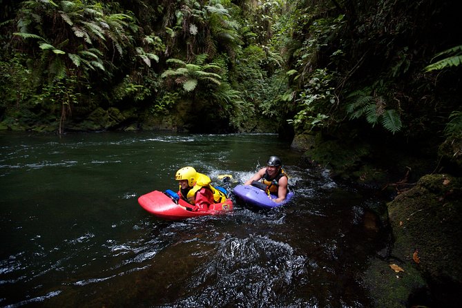 Rotorua Sledging White Water Sledging | Kaitiaki Adventures - Forest, Water, and the Okere Falls Setting