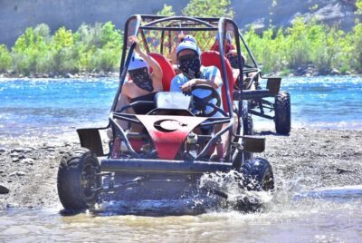 Side/Antalya: Jeep, Buggy, Rafting & Zipline Tour with lunch