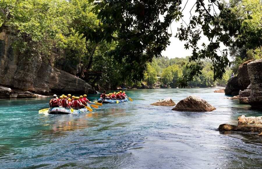 Side: Koprulu Canyon Whitewater Rafting with Lunch - Lunch Beside the River