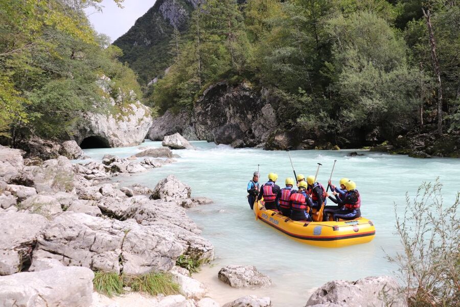 Slovenia: Half-Day Rafting Tour on Soča River with Photos - Safety briefing before the first rapid