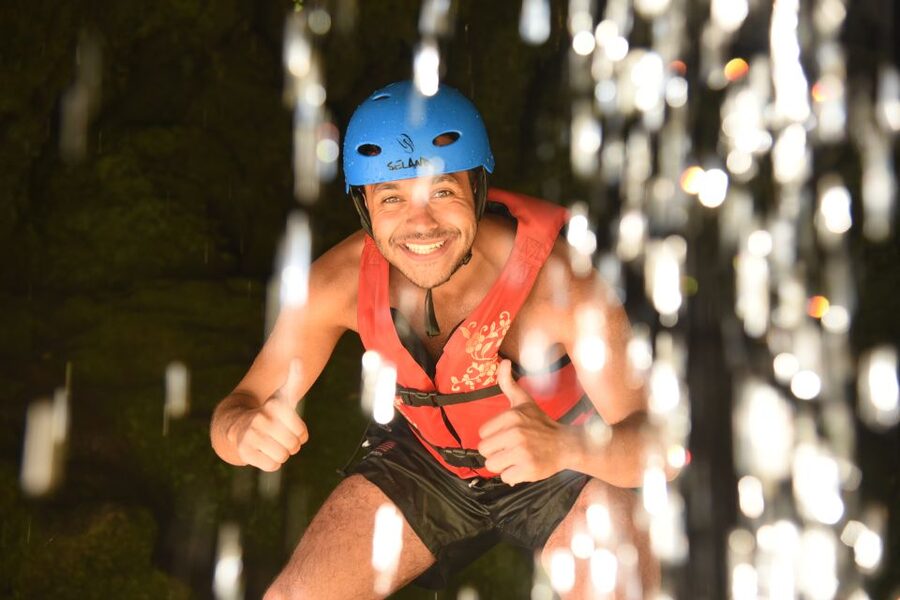 Split: Cetina River Rafting with Cliff Jumping and Cave Tour - Entering the Cave Behind the Waterfall