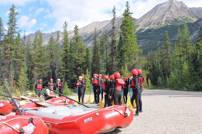 Sunwapta Challenge Whitewater Rafting: Class III Rapids - Getting dressed for cold Canadian water