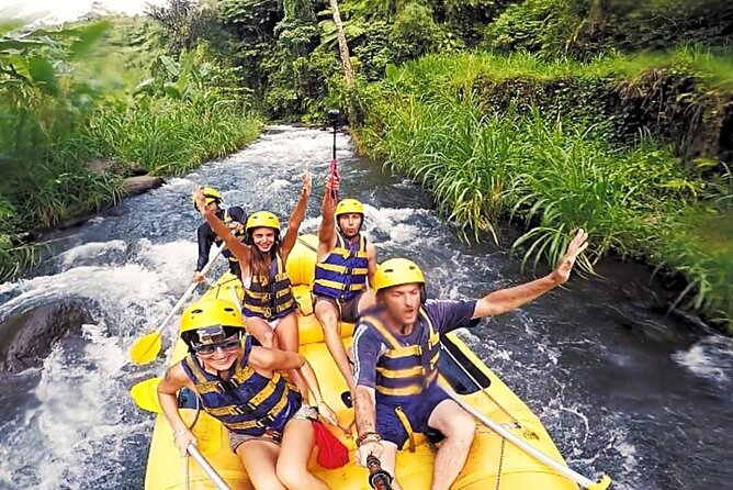 Telaga Waja River Rafting Bali & Zipline (Less Stairs) - Waterfall stop and zipline break