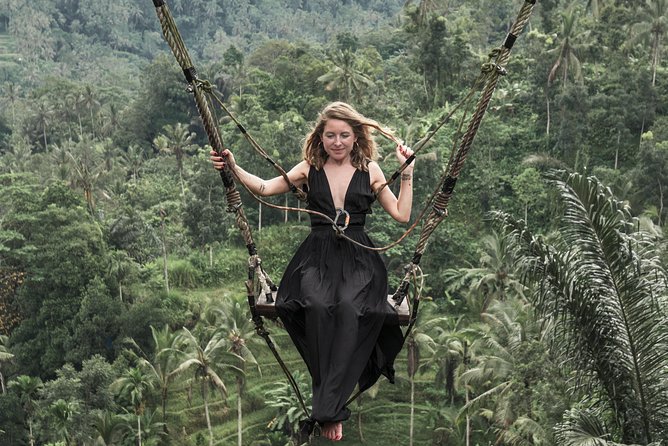 Ubud White Water Rafting, Rice Terrace and Jungle Swing - Bali Swing over the jungle valley
