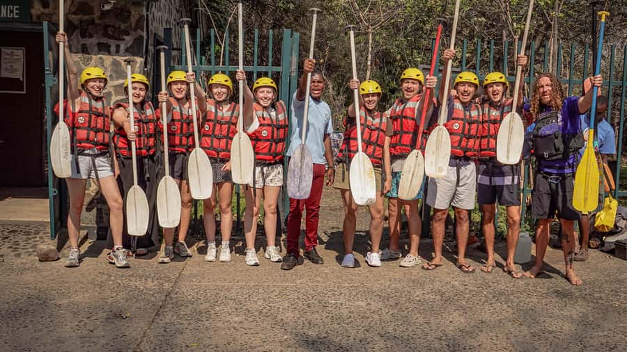 Victoria Falls: Zambezi Half-Day Rafting - Border planning from the Zimbabwe side