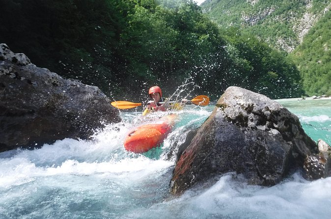 Whitewater Kayak Course on Soca River - Day one: learning the basics on 5 to 10 km of river