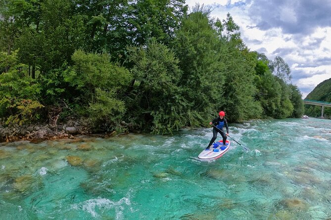 Whitewater Paddle Boarding on Soca River - Calm water first, rapids later