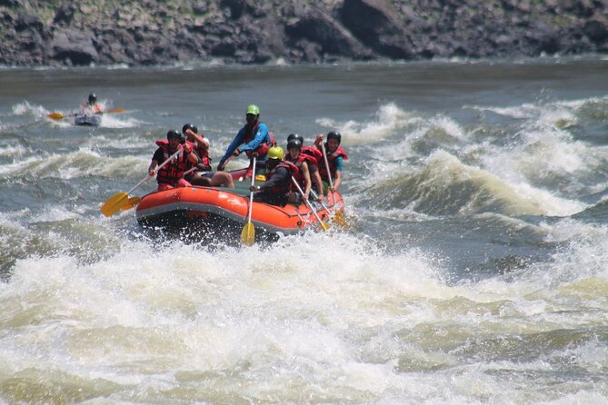 Whitewater Rafting Adventure on the Zambezi River, Victoria Falls Zimbabwe - A serious rafting day below Victoria Falls